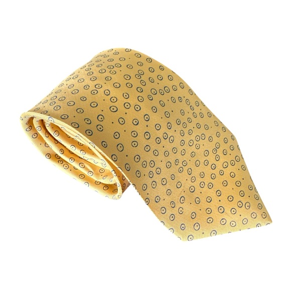 Hermes Yellow and Blue Patterned Men's Tie